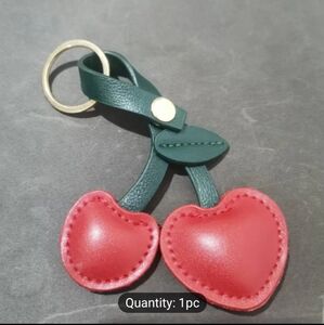 Cherries Bag Charm in vegan leather